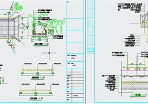 园林景观木平桥设计cad施工图