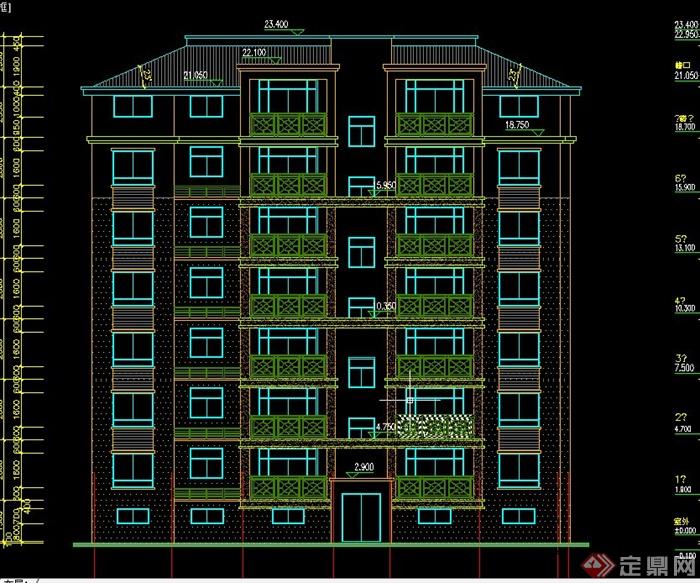 七层框架住宅设计CAD结构施工图(1)