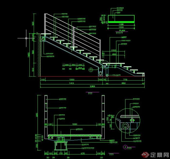 楼梯的立面和详设计CAD图(1)
