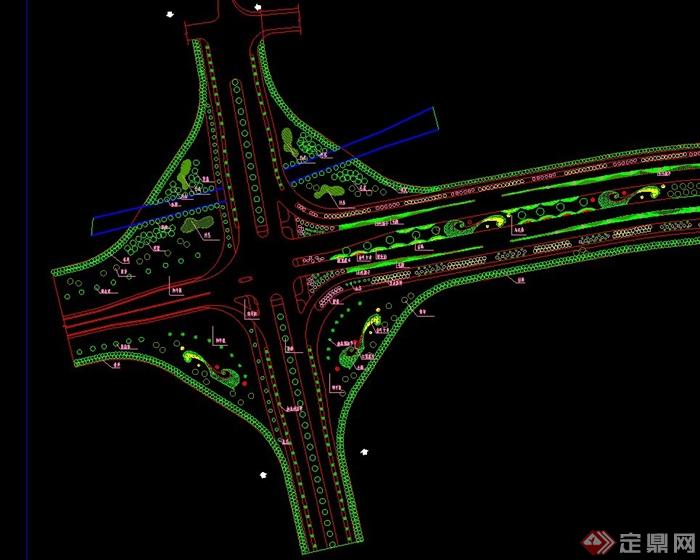 某高速公路景观规划设计cad方案图(3)