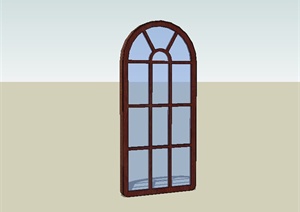 某欧式拱形窗子设计SU(草图大师)模型
