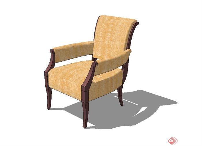 某现代风格沙发椅设计su模型(1)