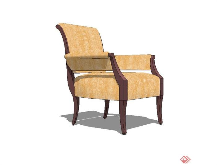 某现代风格沙发椅设计su模型(2)