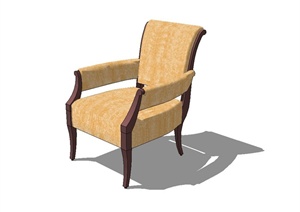 某现代风格沙发椅设计SU(草图大师)模型