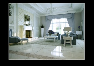 欧式别墅室内装修设计施工图附效果图及完工照片