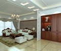 客厅设计,沙发组合,茶几,地毯,装饰柜,窗帘