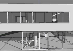 现代风格两层别墅建筑设计SketchUp模型