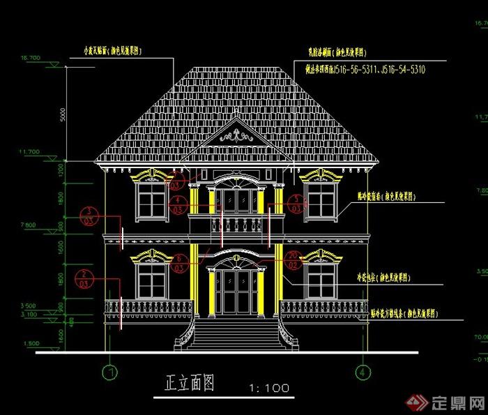 纳帕溪谷两层别墅住宅建筑设计cad施工图（含实景、手绘）(7)