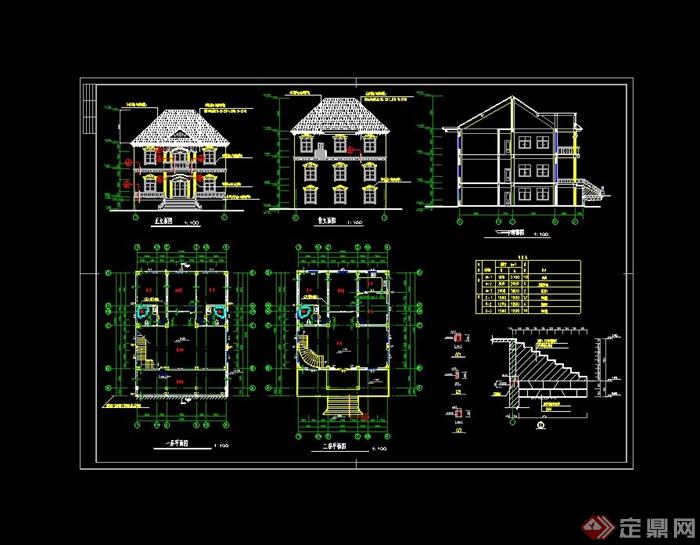 纳帕溪谷两层别墅住宅建筑设计cad施工图（含实景、手绘）(9)