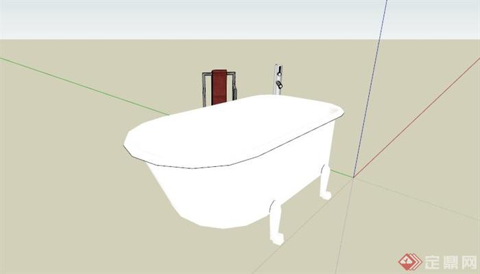 某现代浴缸SU模型(1)