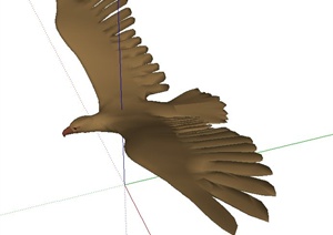 老鹰雕塑设计SU(草图大师)模型