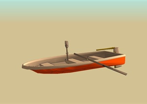 小木舟设计SU(草图大师)模型