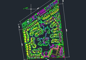 某别墅区绿化规划设计CAD方案图