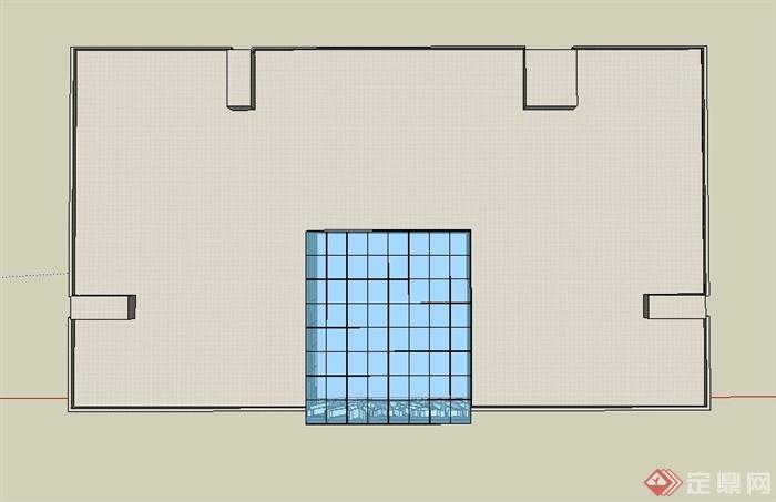 现代某两层家居体验馆建筑设计SU模型(4)