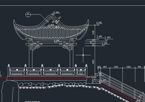 古典中式观水四角亭设计CAD施工图