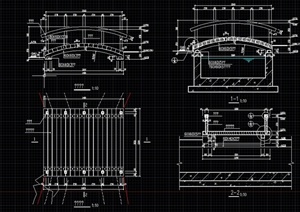 园林景观拱桥设计CAD施工详图
