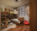 儿童房,子母床,玩具区,沙发