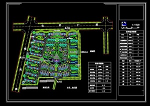 现代住宅小区规划设计cad方案图