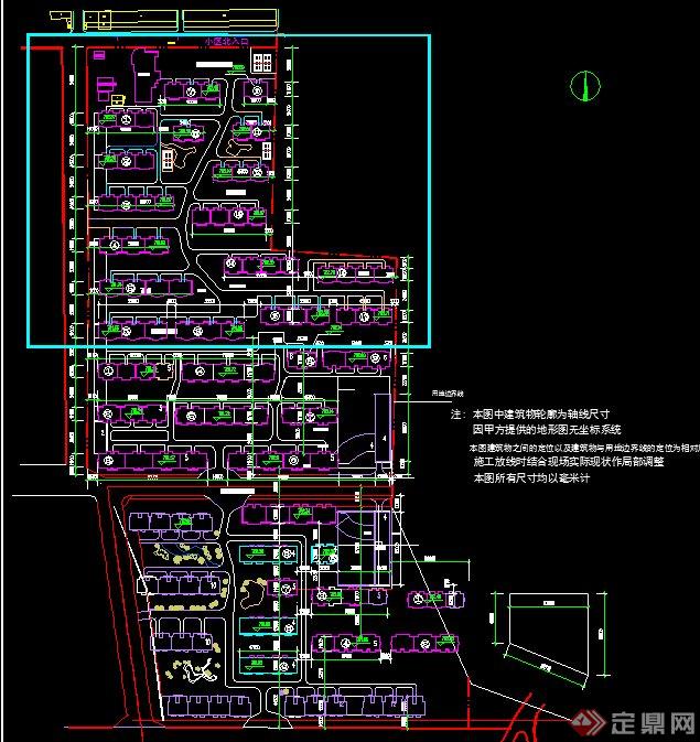 高档小区建筑规划设计CAD图 (1)