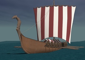 某古典风格轮船SU(草图大师)模型