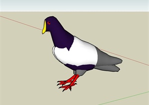 和平鸽动物设计SU(草图大师)模型