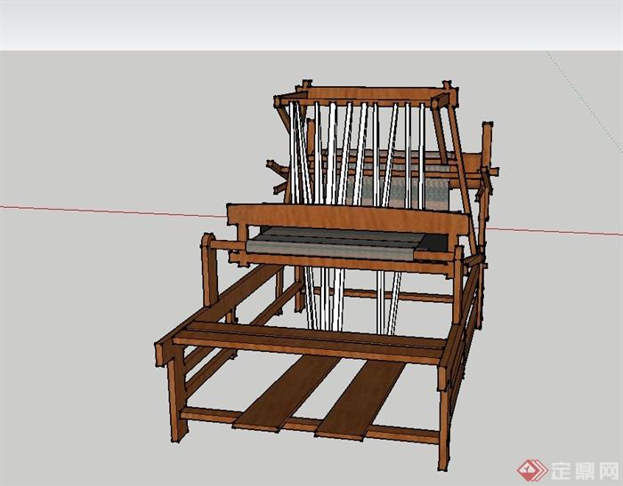 织布机设计su模型(3)