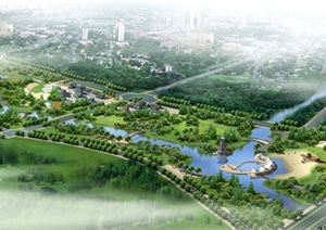 中心区环河景观规划设计jpg方案图