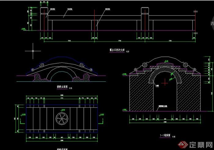 古桥诺干经典样式设计CAD施工图(1)