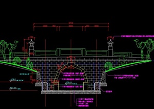 园林景观节点园桥设计CAD施工图