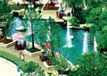 小区喷泉水池,方形树池