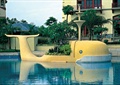 海豚形种植池,露天泳池