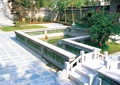 庭院水池,石栏杆,台阶