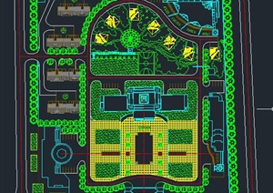 某单位生活区绿化规划设计CAD图