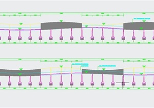 园林景观节点S形长廊道设计CAD详图