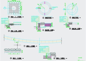 园林景观节点圆形树池设计CAD详图