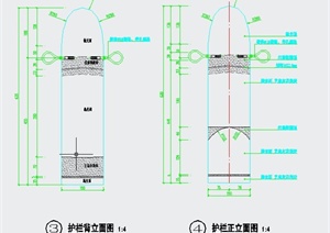滨水护栏设计CAD详图