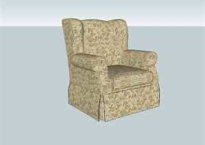 现代风格沙发靠椅、座椅设计SU(草图大师)模型