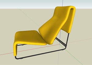室内休闲躺椅设计SU(草图大师)模型