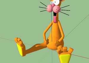 3D动漫人物机器猫设计SU(草图大师)模型