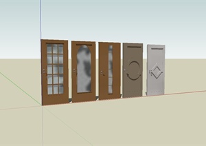 五款室内门设计SU(草图大师)模型