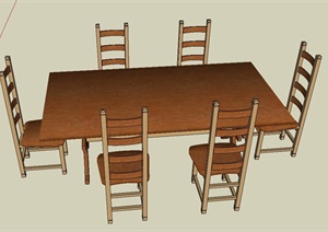 室内216张桌子设计SU(草图大师)模型