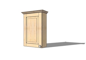 单开门柜子设计SU(草图大师)模型
