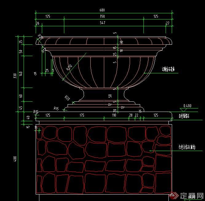花钵,树池,花池设计CAD详图(1)