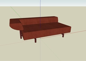 现代土红色沙发设计SU(草图大师)模型