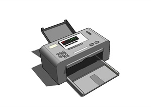四种不同造型的打印机设计SU(草图大师)模型