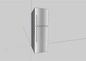 某现代两门冰箱SU(草图大师)模型