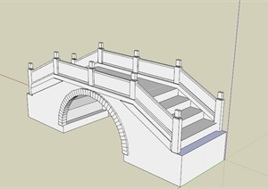 某拱形石桥SU(草图大师)模型