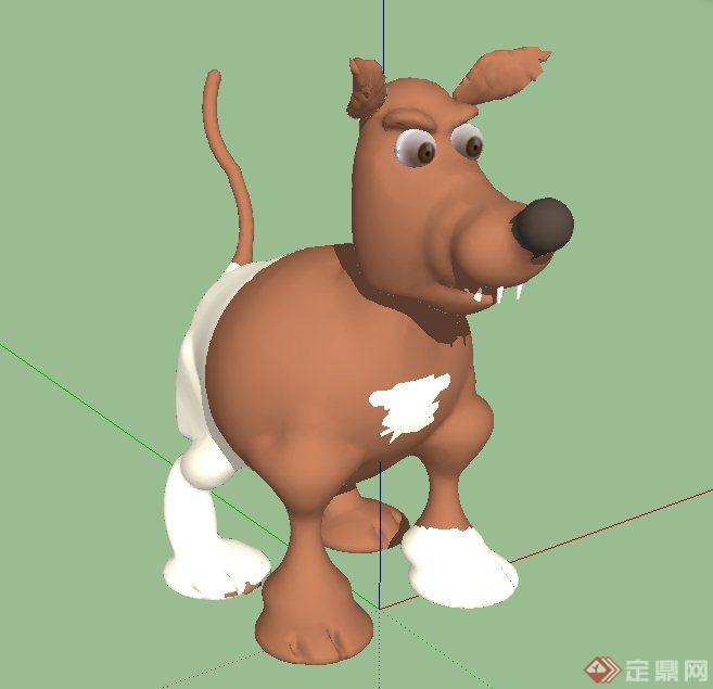 3D动漫狗素材设计SU模型(1)