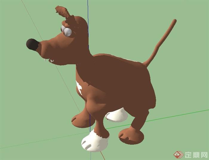 3D动漫狗素材设计SU模型(2)