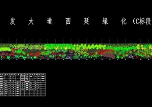 某道路景观绿化带两个CAD方案